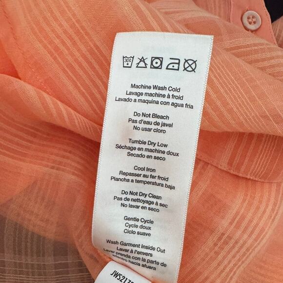 Merrell Sherbet Womens Small Peach Orange NEW Button Front Shirt - Picture 9 of 12